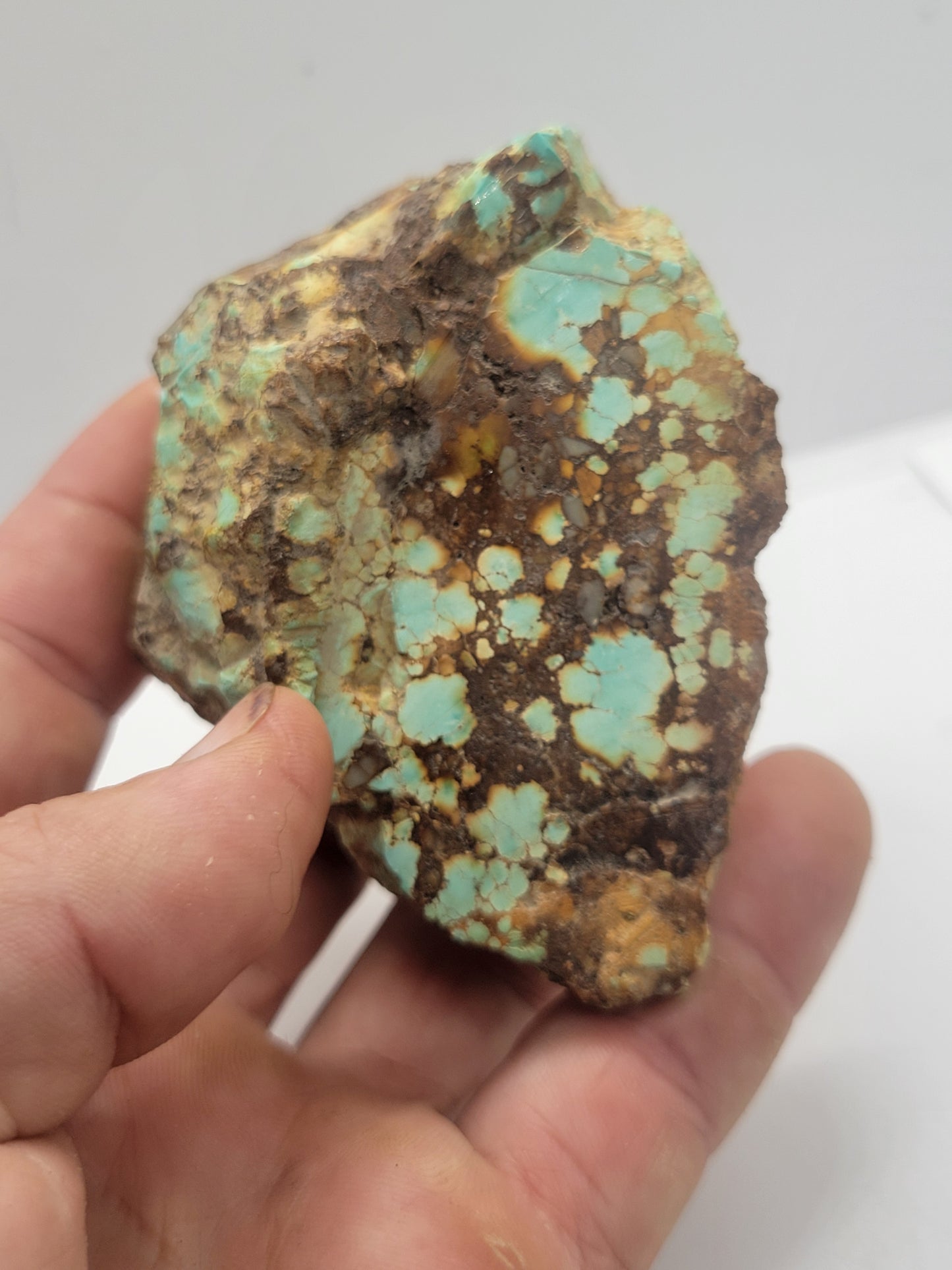 Royston Turquoise rough for cabbing - 195 grams