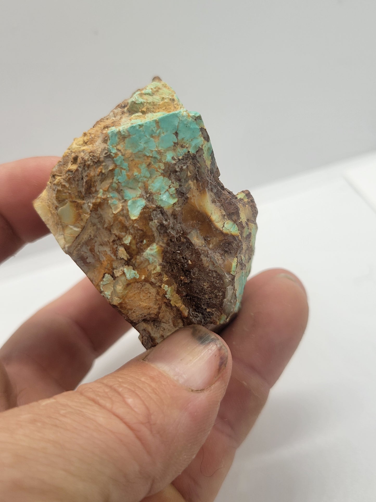 Royston Turquoise rough for cabbing - 195 grams