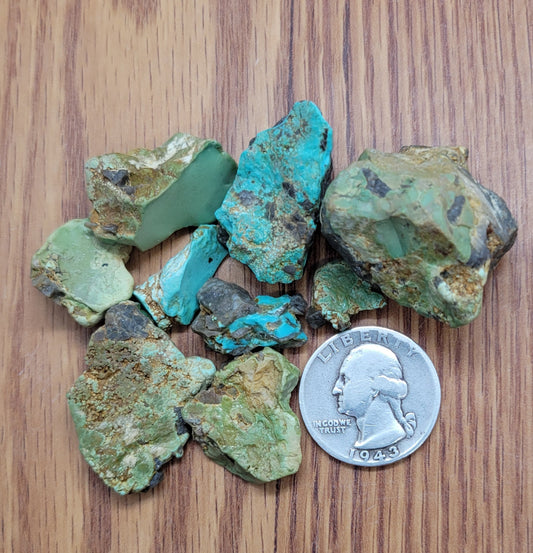 Carico Lake Turquoise rough for cabbing - 50-gram lot