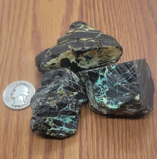 San Pedro Variscite/Turquoise stabilized rough for cabbing - Nevada Variscite 195-gram lot