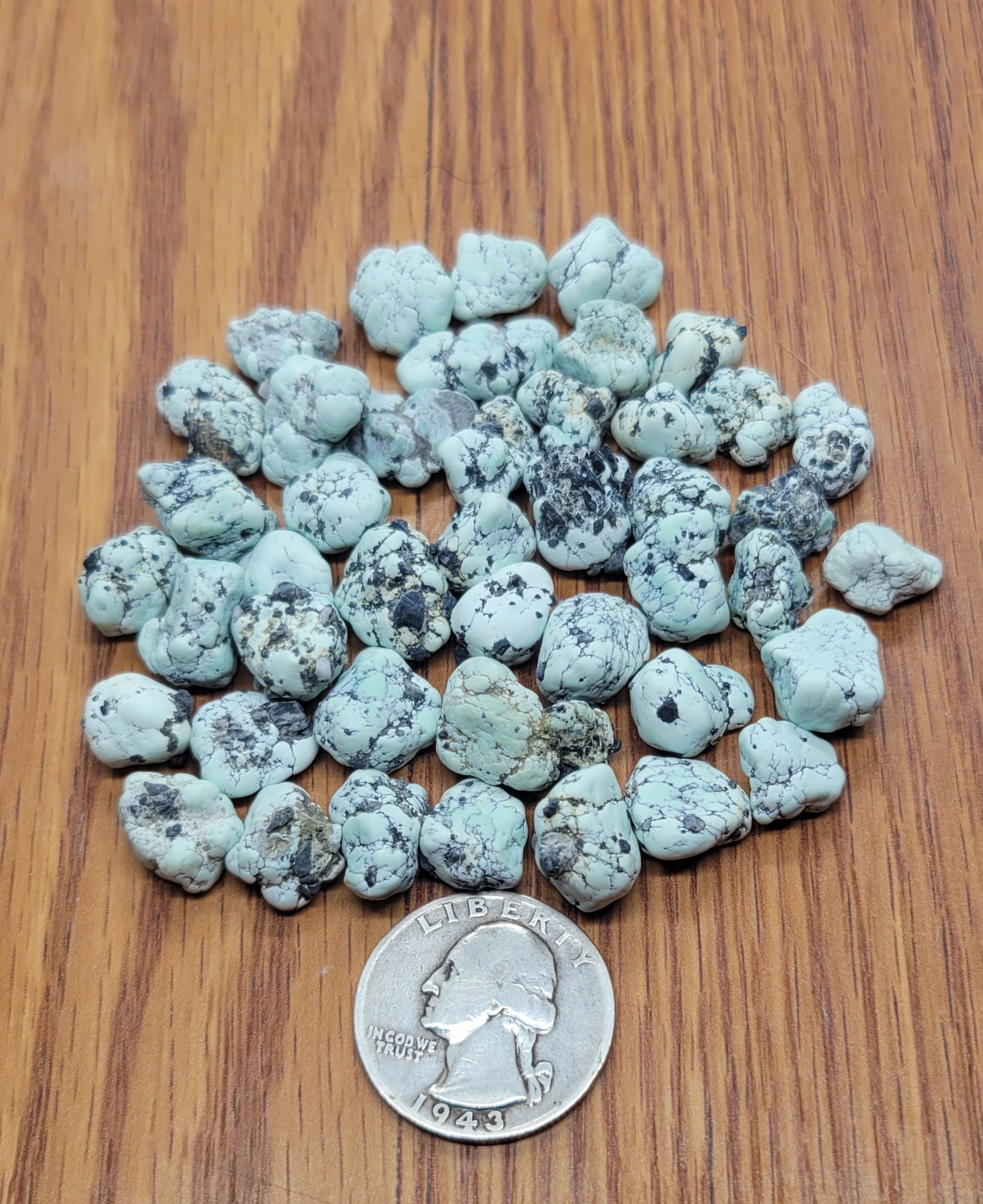 Emerald Basin Variscite/Turquoise rough for cabbing/bead making - 50 gram lot