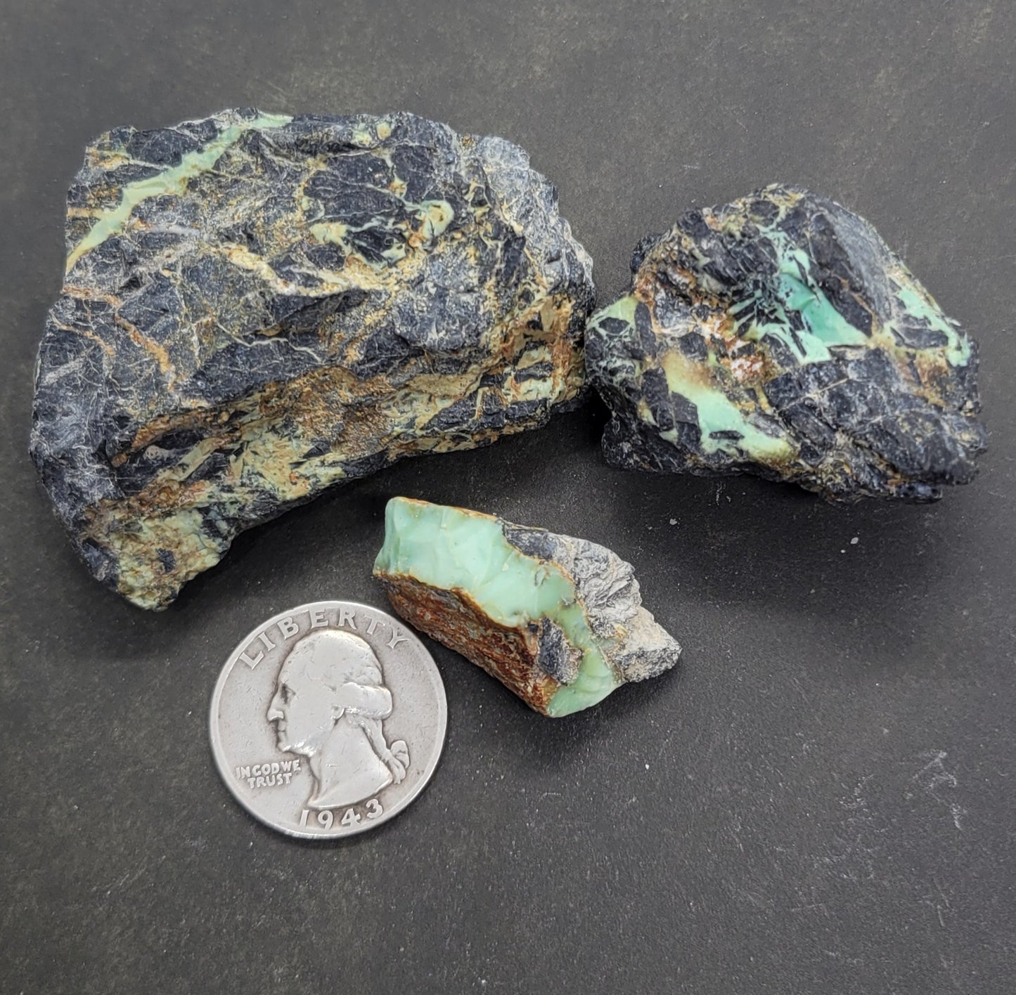 Nevada Turquoise/ Variscite Mixed Rough Sampler Pack for Cabbing 448 grams