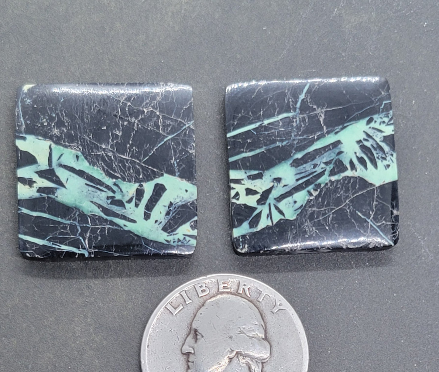 San Pedro Variscite Cabochon set of 2