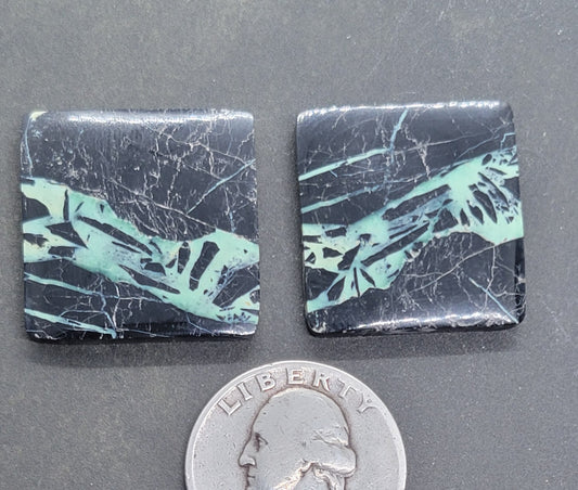 San Pedro Variscite Cabochon set of 2