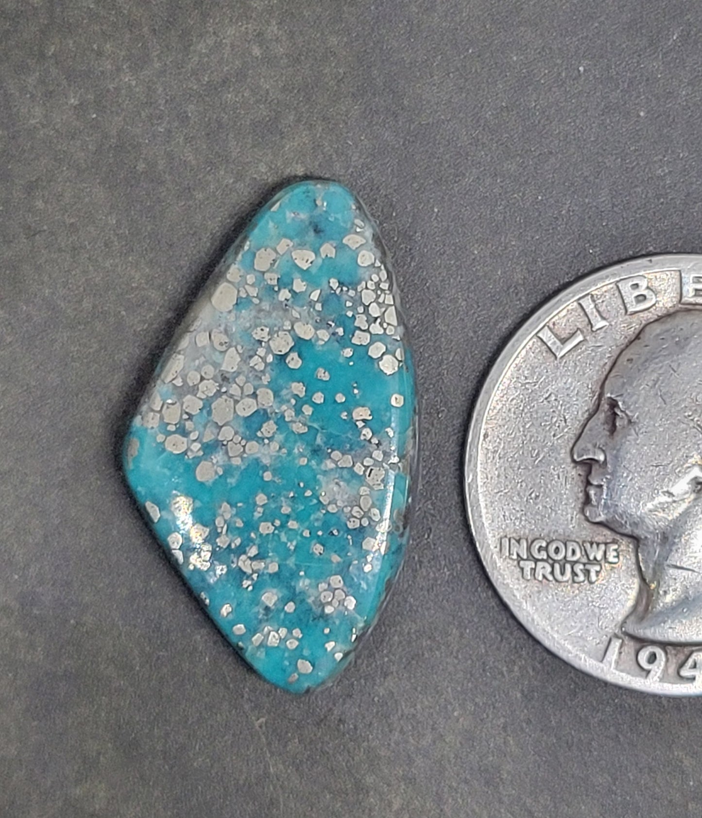 Arizona Turquoise Cabochon with Pyrite