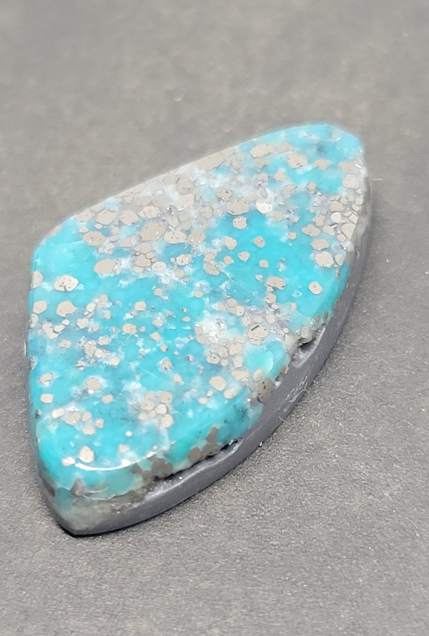 Arizona Turquoise Cabochon with Pyrite