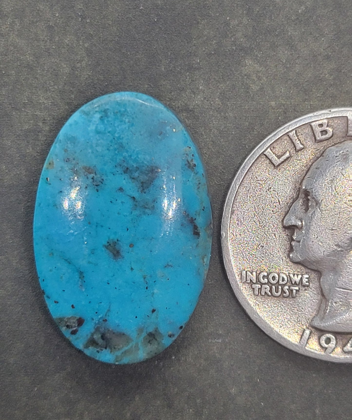 Smokey Kingman Turquoise Cabochon