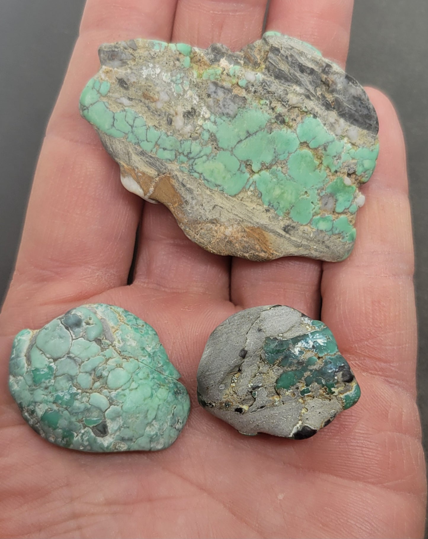 Blue Boy Variscite/Turquoise High Grade rough for cabbing - Nevada Variscite - 50 gram lots