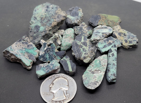 Apache Variscite/Turquoise rough for cabbing - Nevada Variscite - 50 grams- lot 2