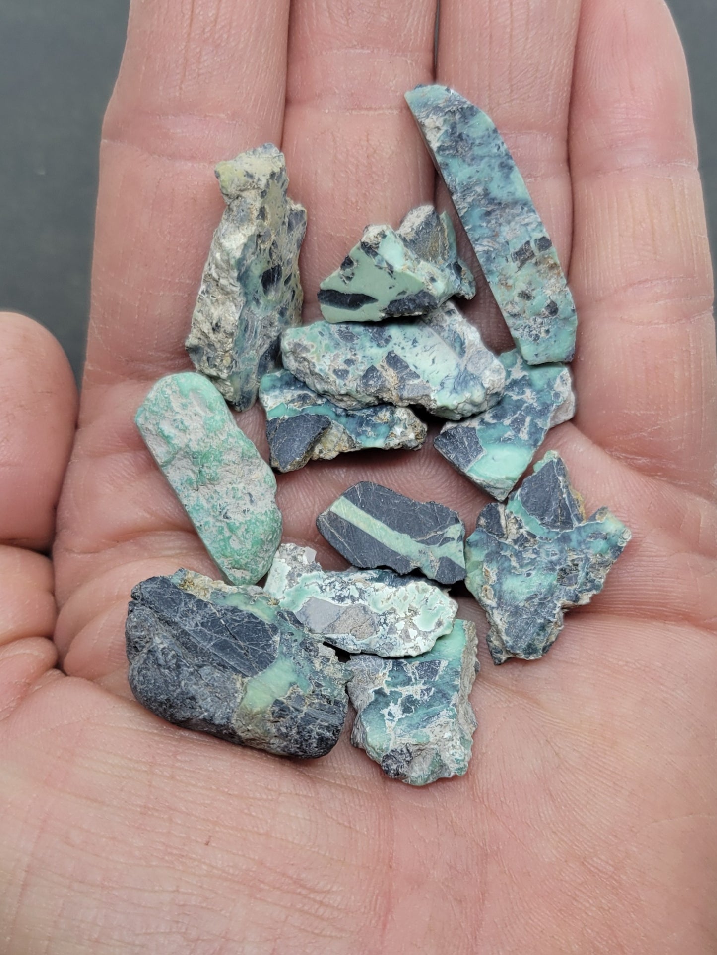 Apache Variscite/Turquoise rough for cabbing - Nevada Variscite - 50 grams- lot 2