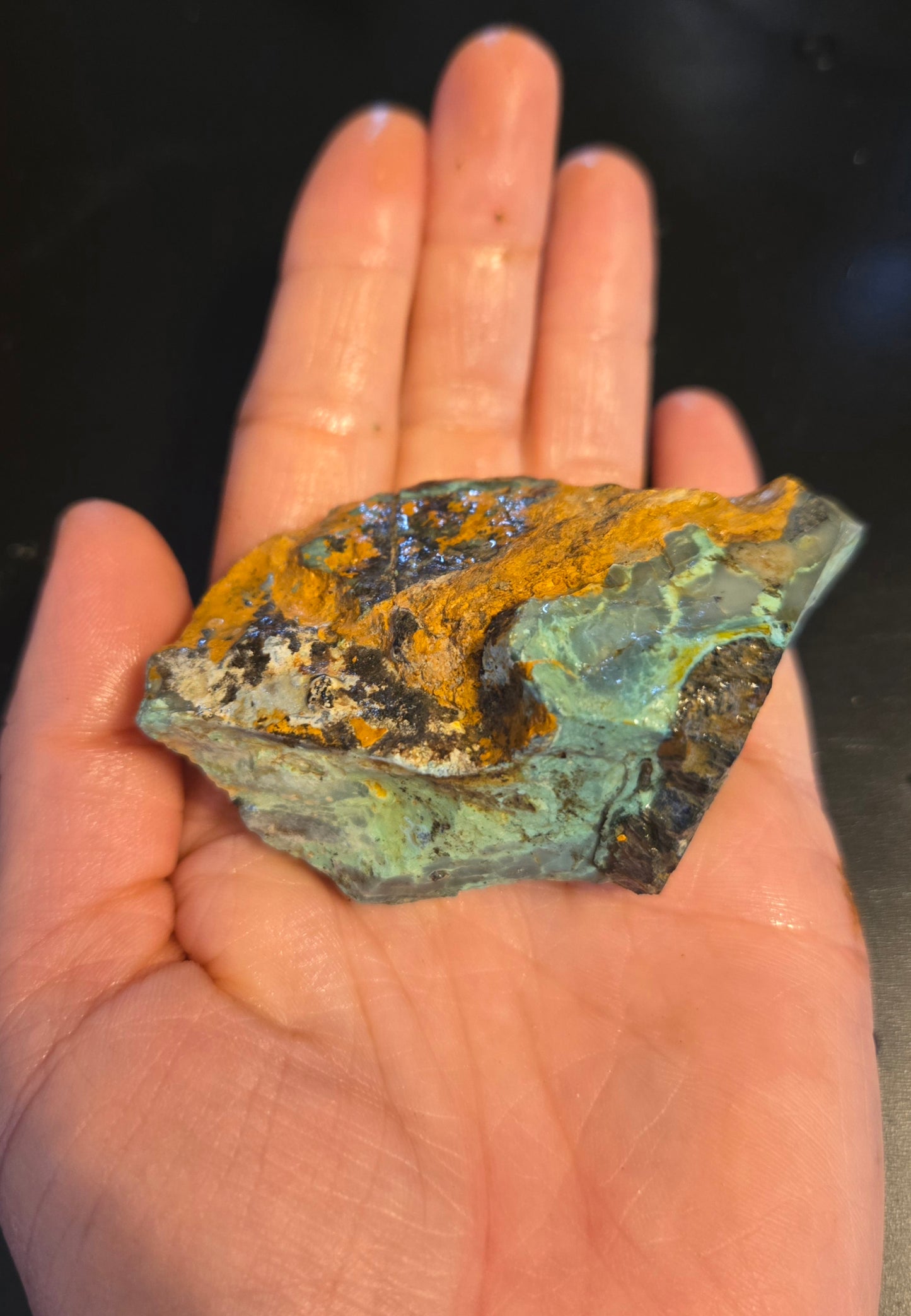 Mystic Sage Turquoise/Variscite- rough for cabbing - Nevada Turquoise - 224 gram lot