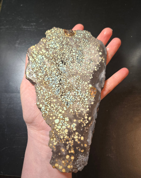 Desert Bloom Variscite/Turquoise slab for cabbing - Nevada Variscite - 282 grams