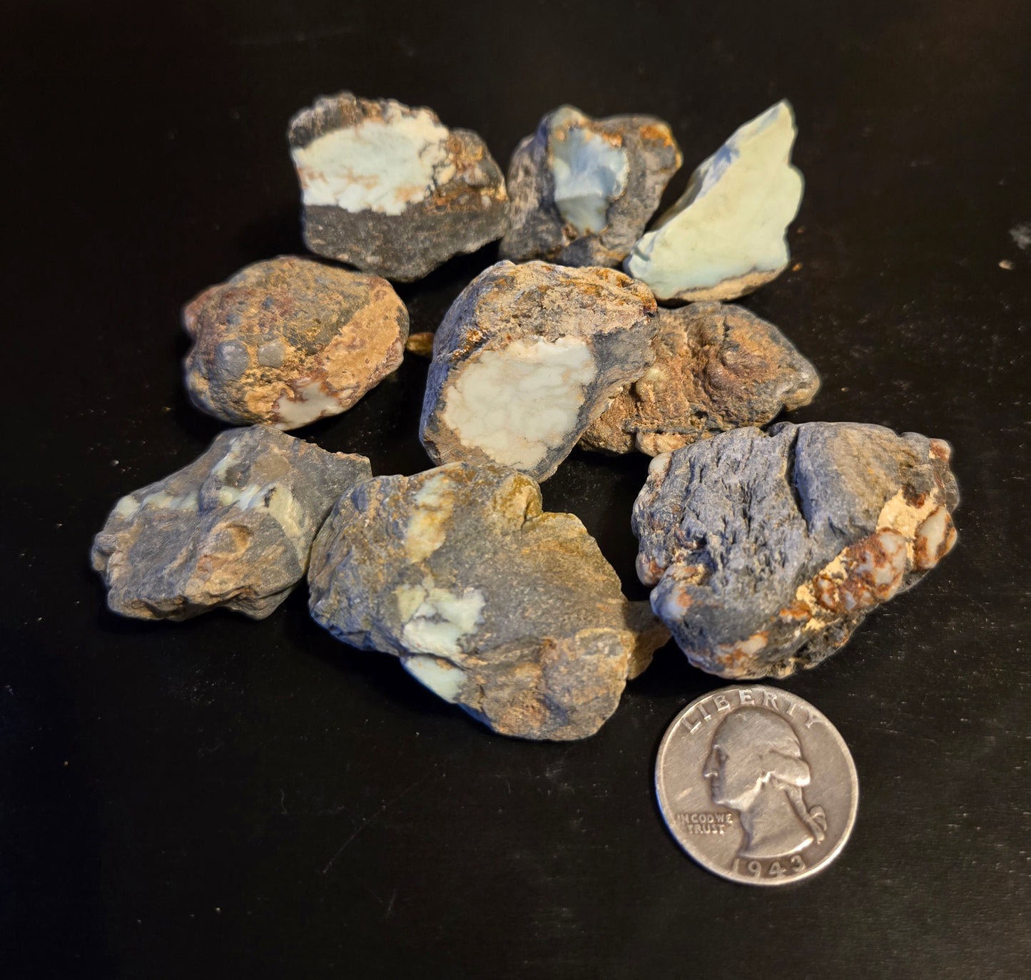 Aloe Variscite rough for cabbing - 224 grams lot 3