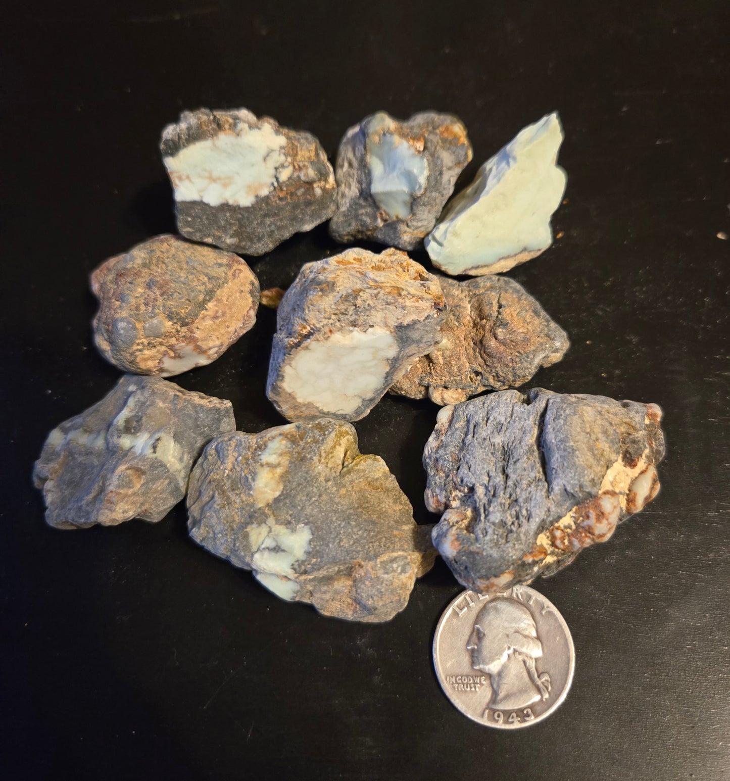Aloe Variscite rough for cabbing - 224 grams lot 3