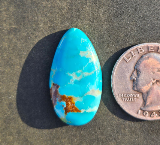 AAA Kingman Hardy Pit Turquoise Cabochon