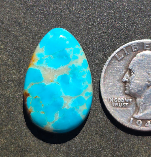 AAA Kingman Hardy Pit Turquoise Cabochon