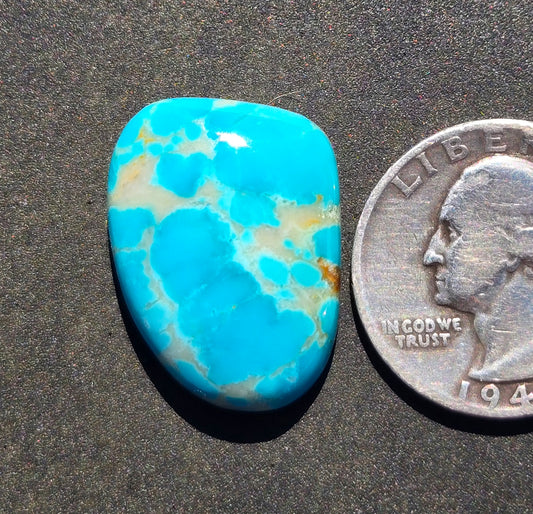 AAA Kingman Hardy Pit Turquoise Cabochon