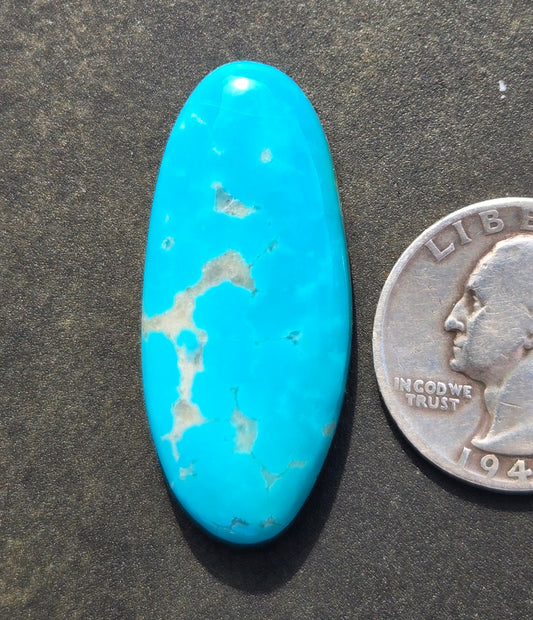 AAA Kingman High Blue Hardy Pit Turquoise Cabochon