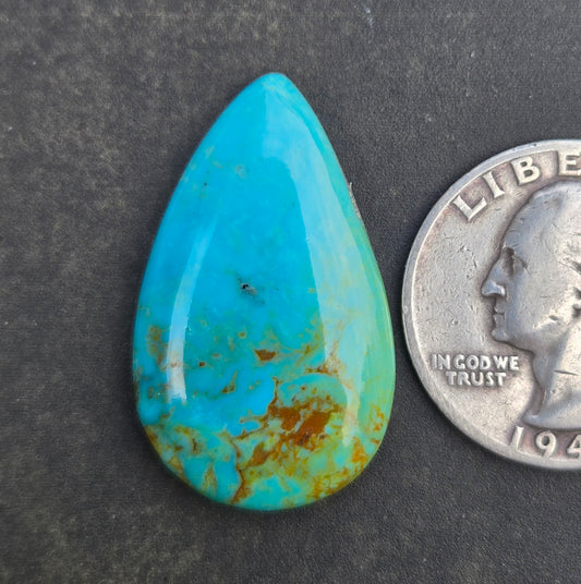 AAA Kingman Polychrome Hardy Pit Turquoise Cabochon