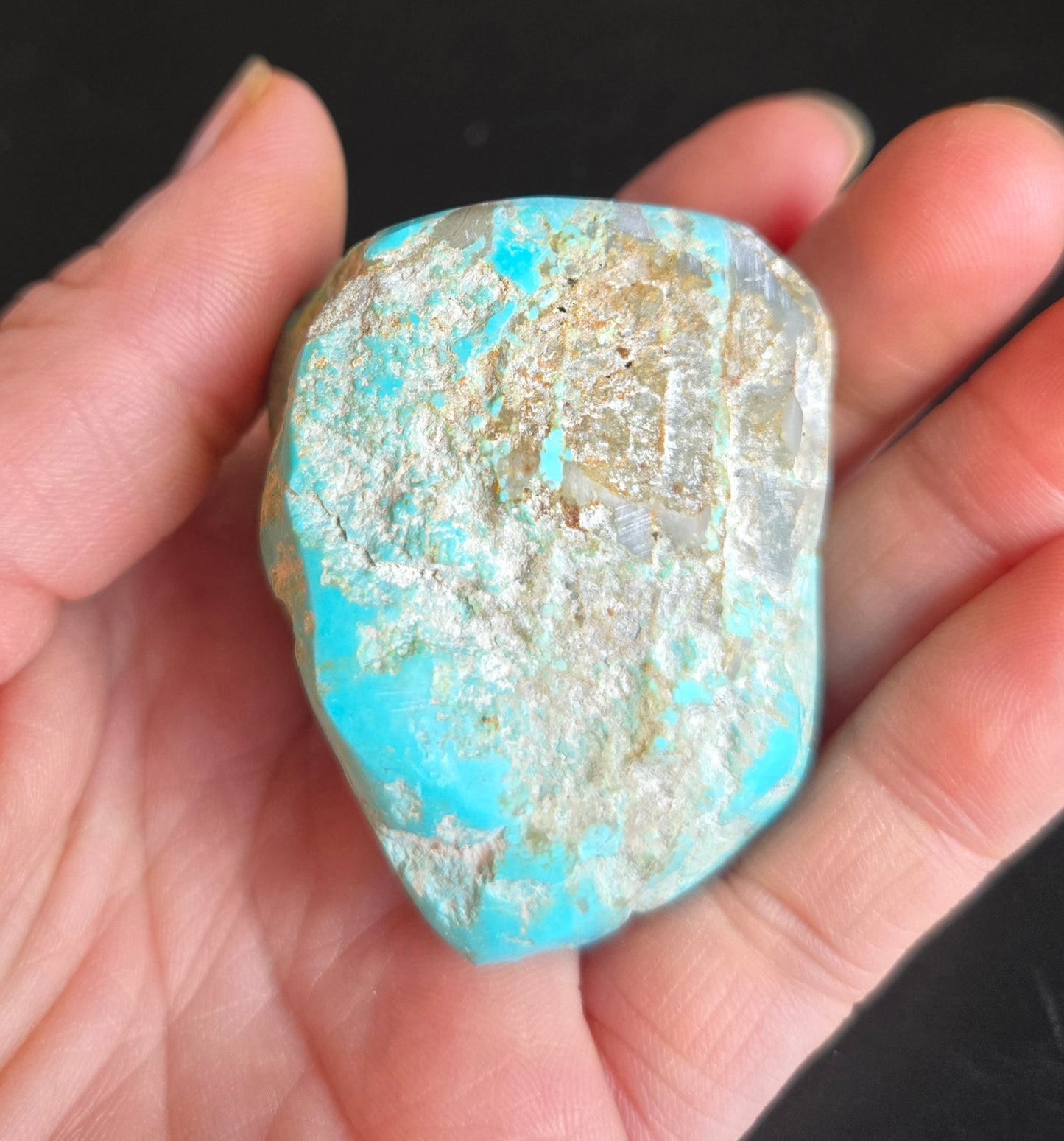 Number 8 Mine Turquoise rough for cabbing - 89 gram lot