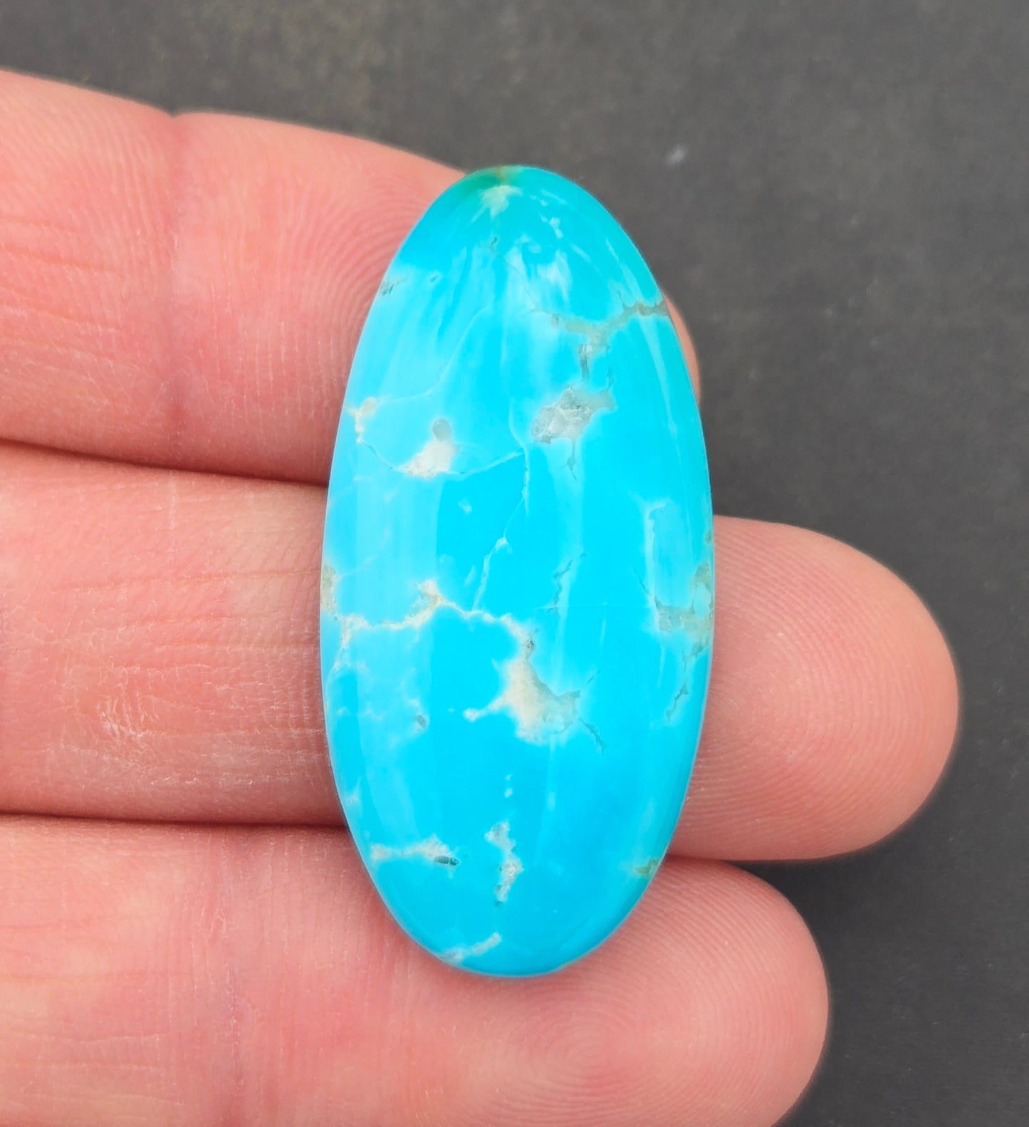 AAA Kingman High Blue Hardy Pit Turquoise Cabochon