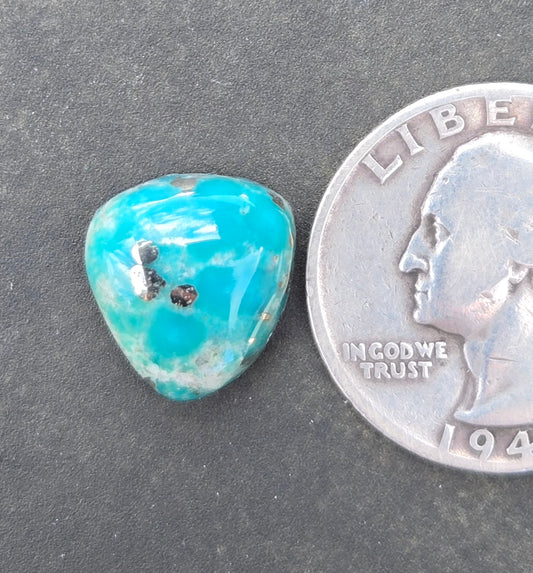 Morenci Turquoise Cabochon with Pyrite