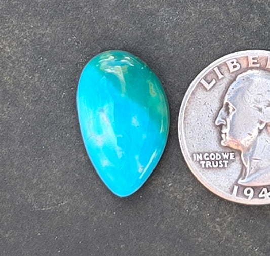 AAA Kingman Polychrome Hardy Pit Turquoise Cabochon