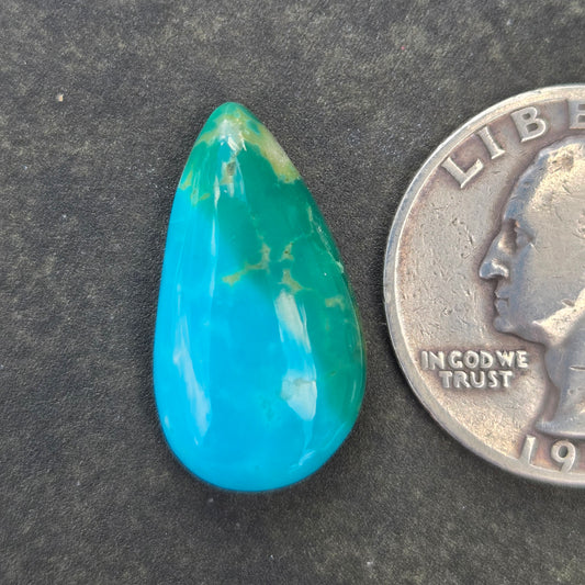 AAA Kingman Polychrome Hardy Pit Turquoise Cabochon