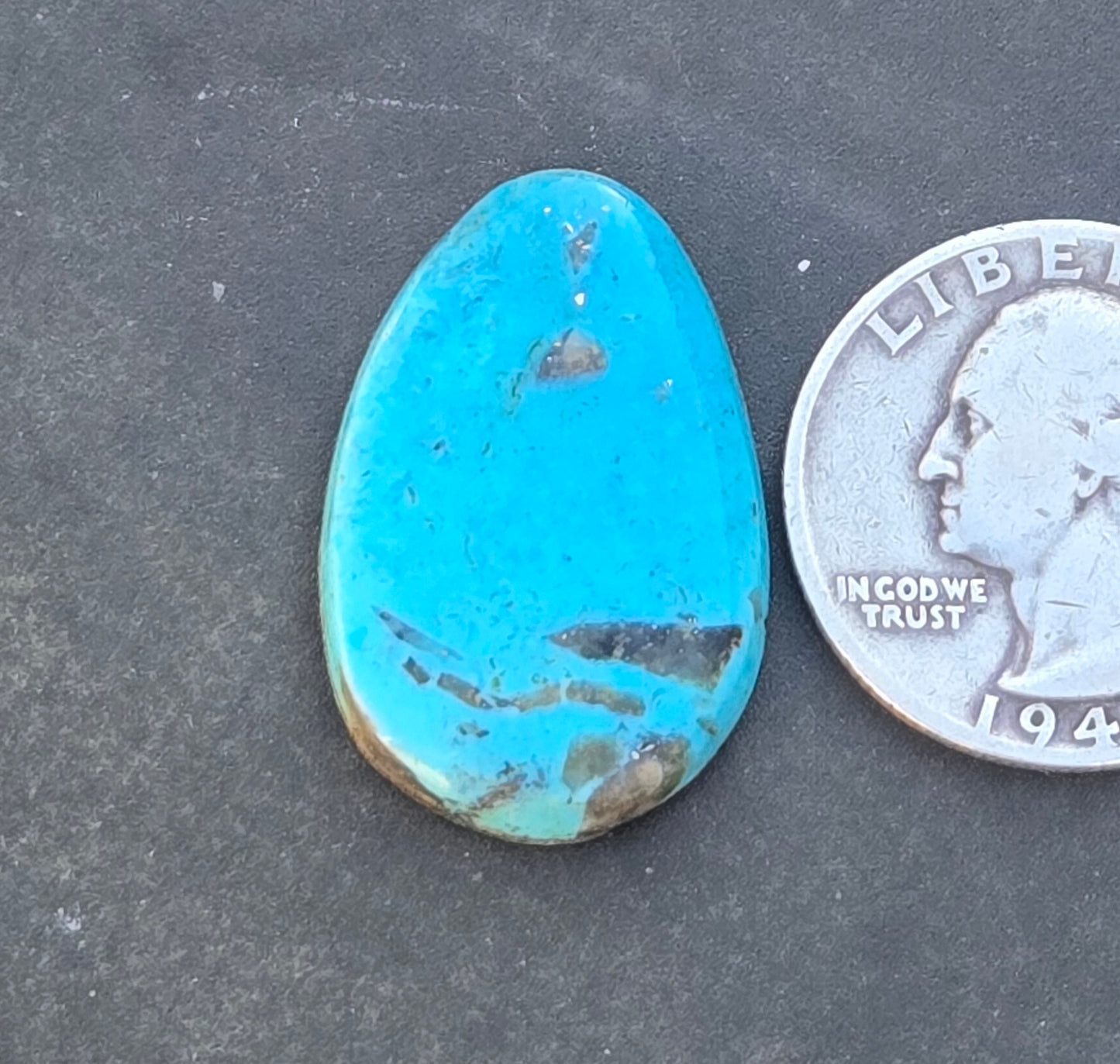 Smokey Kingman Turquoise Cabochon