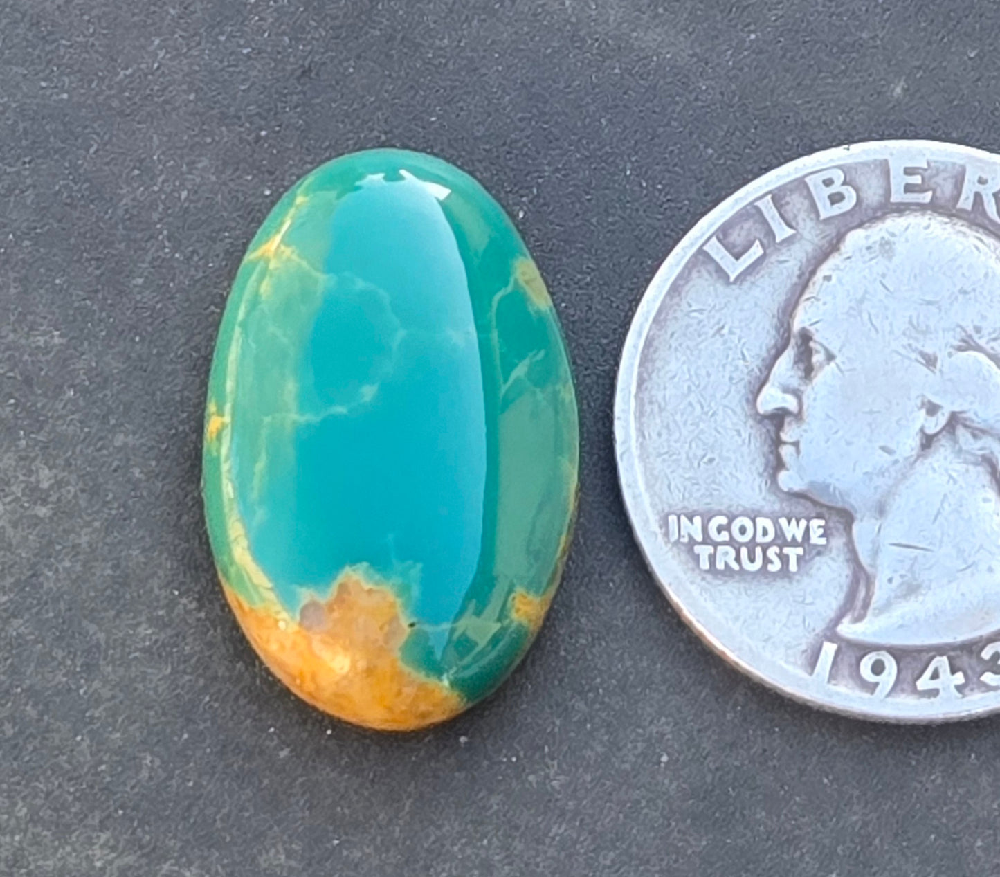 AAA Kingman Green Hardy Pit Turquoise Cabochon
