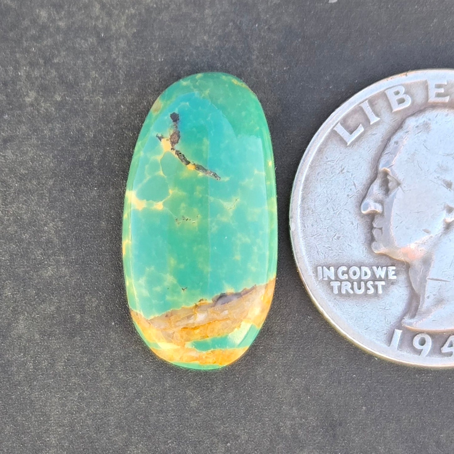 AAA Kingman Green Hardy Pit Turquoise Cabochon