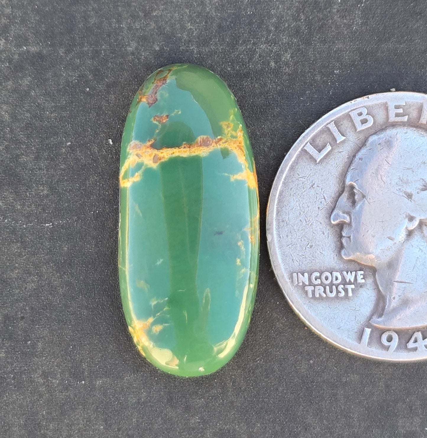 AAA Kingman Green Hardy Pit Turquoise Cabochon