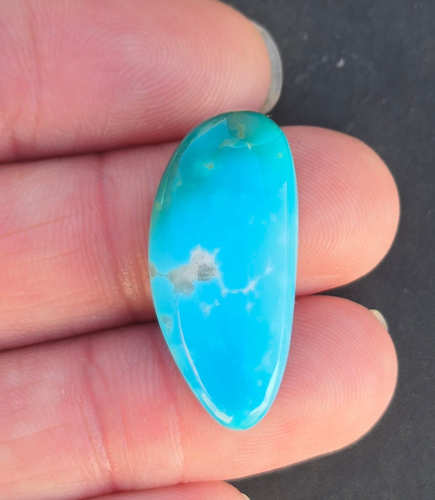 AAA Kingman Polychrome Hardy Pit Turquoise Cabochon