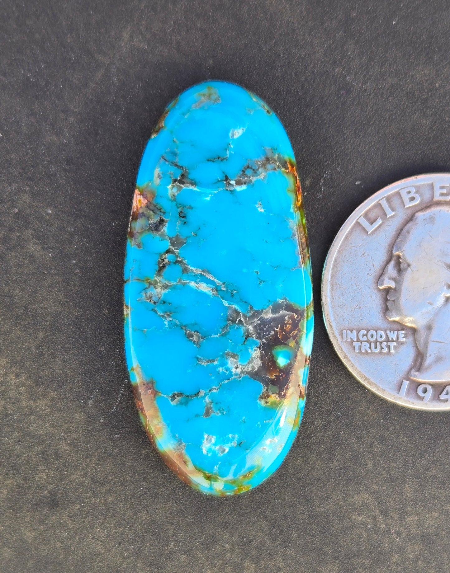 AAA High Blue Kingman Turquoise Cabochon