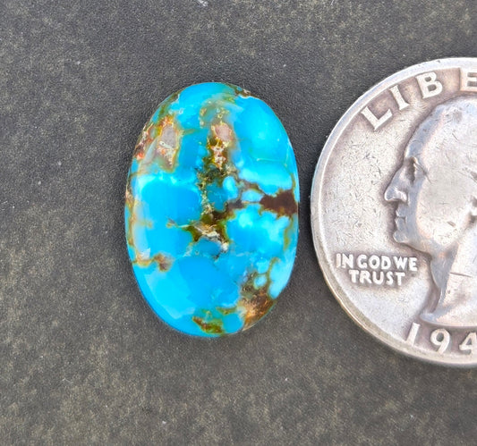 AAA High Blue Polychrome Kingman Turquoise Cabochon