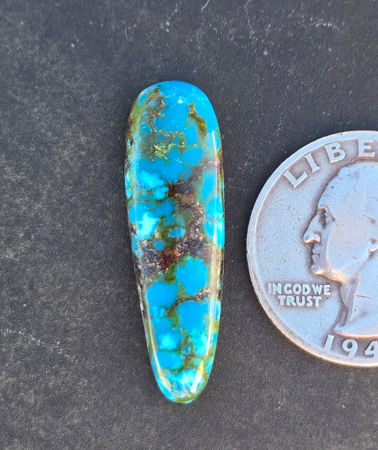 AAA High Blue Polychrome Kingman Turquoise Cabochon