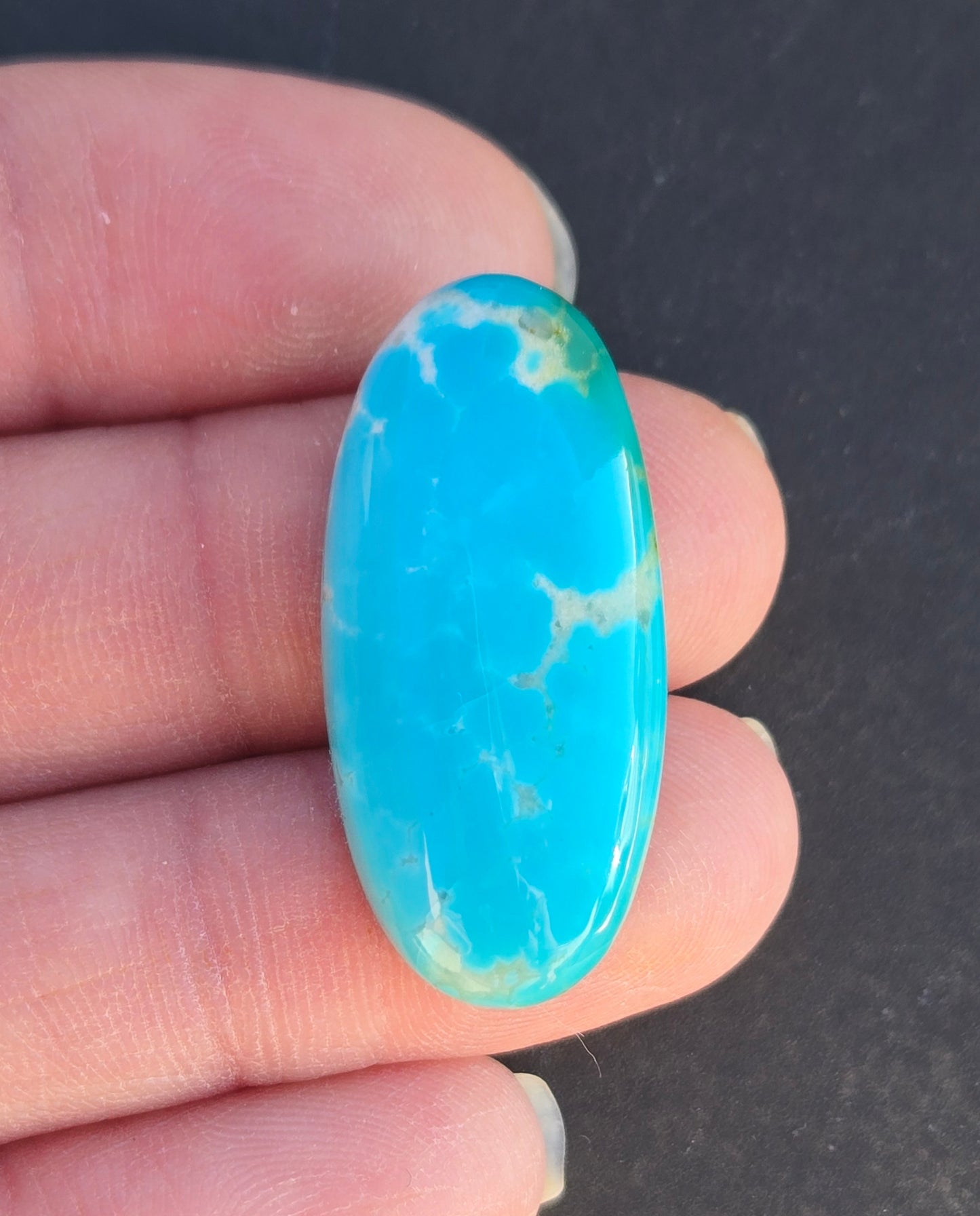 AAA Kingman Polychrome Hardy Pit Turquoise Cabochon