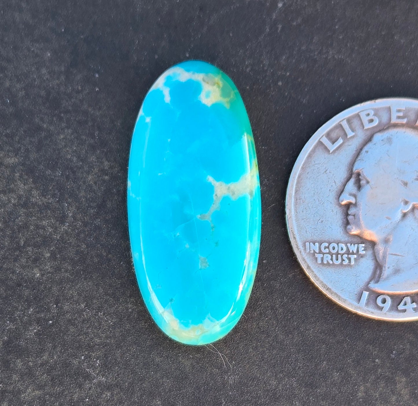 AAA Kingman Polychrome Hardy Pit Turquoise Cabochon