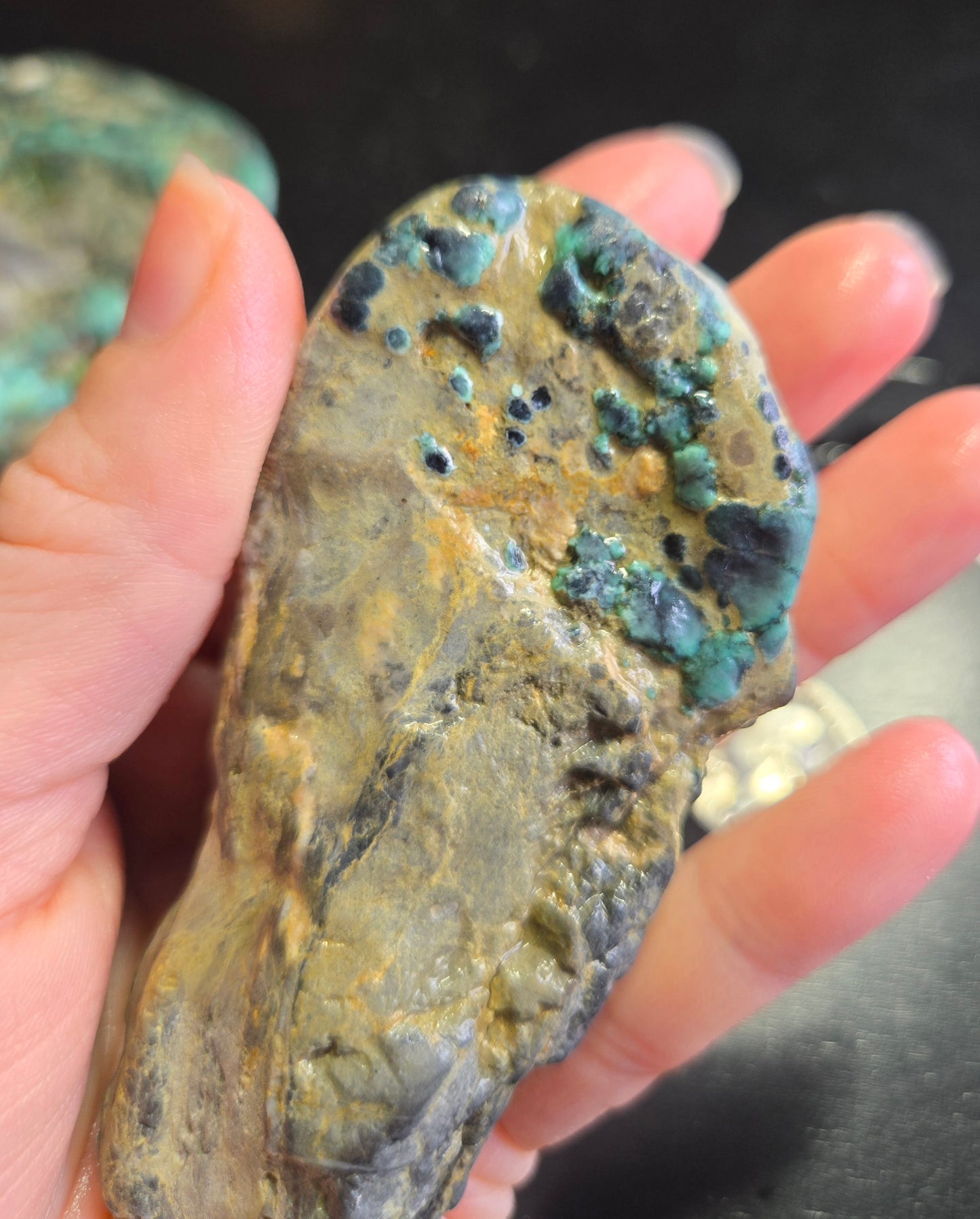 Blue Boy Variscite/Turquoise rough for cabbing - Natural Nevada Variscite - 448 gram lot 2