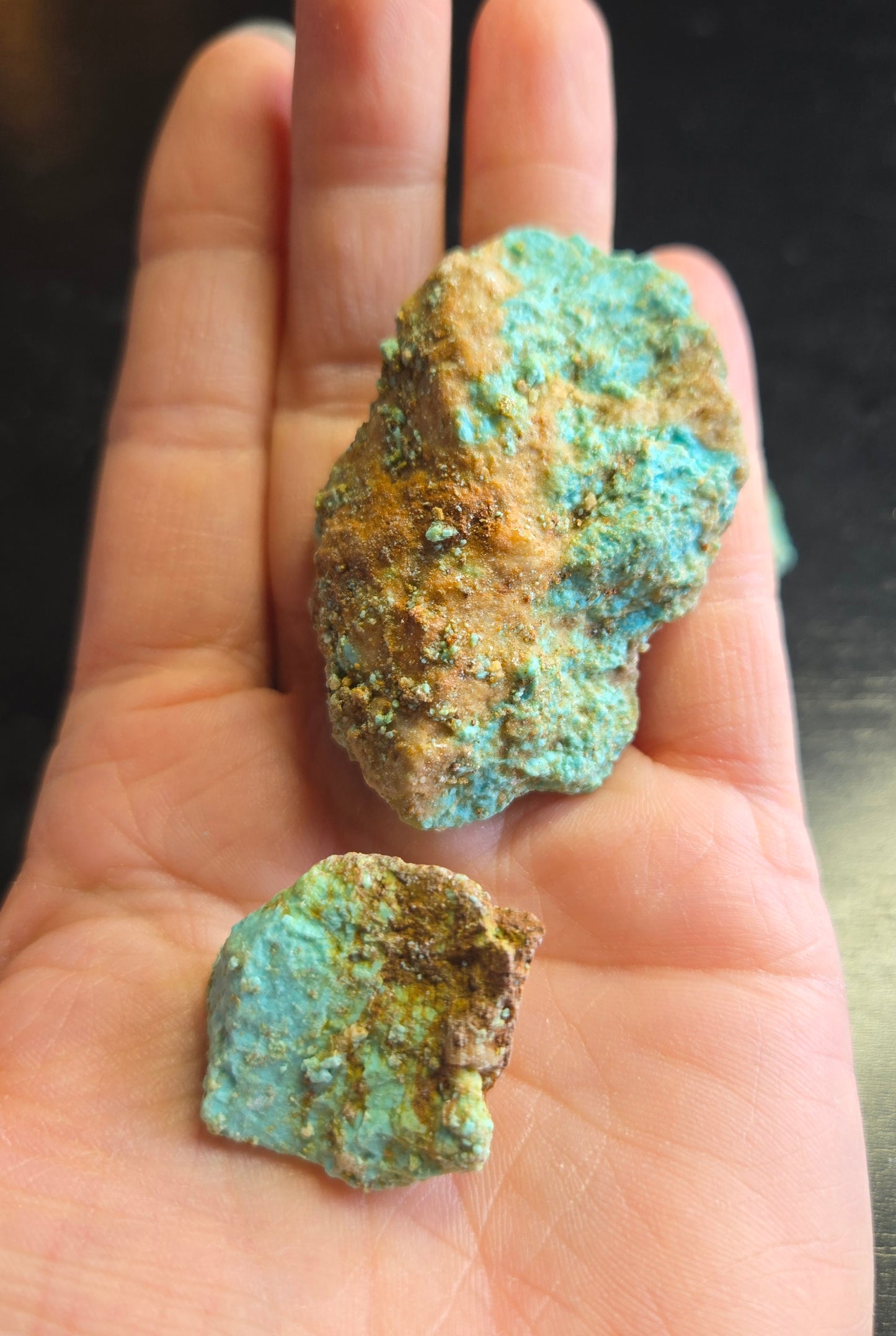 Patagonia Turquoise rough for cabbing - 224 grams lot 3