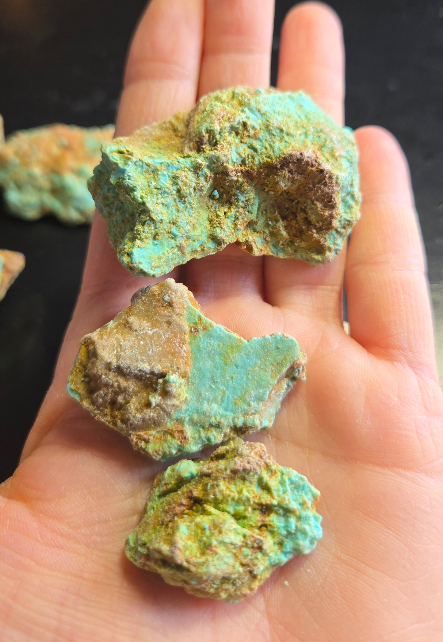 Patagonia Turquoise rough for cabbing - 224 grams lot 3