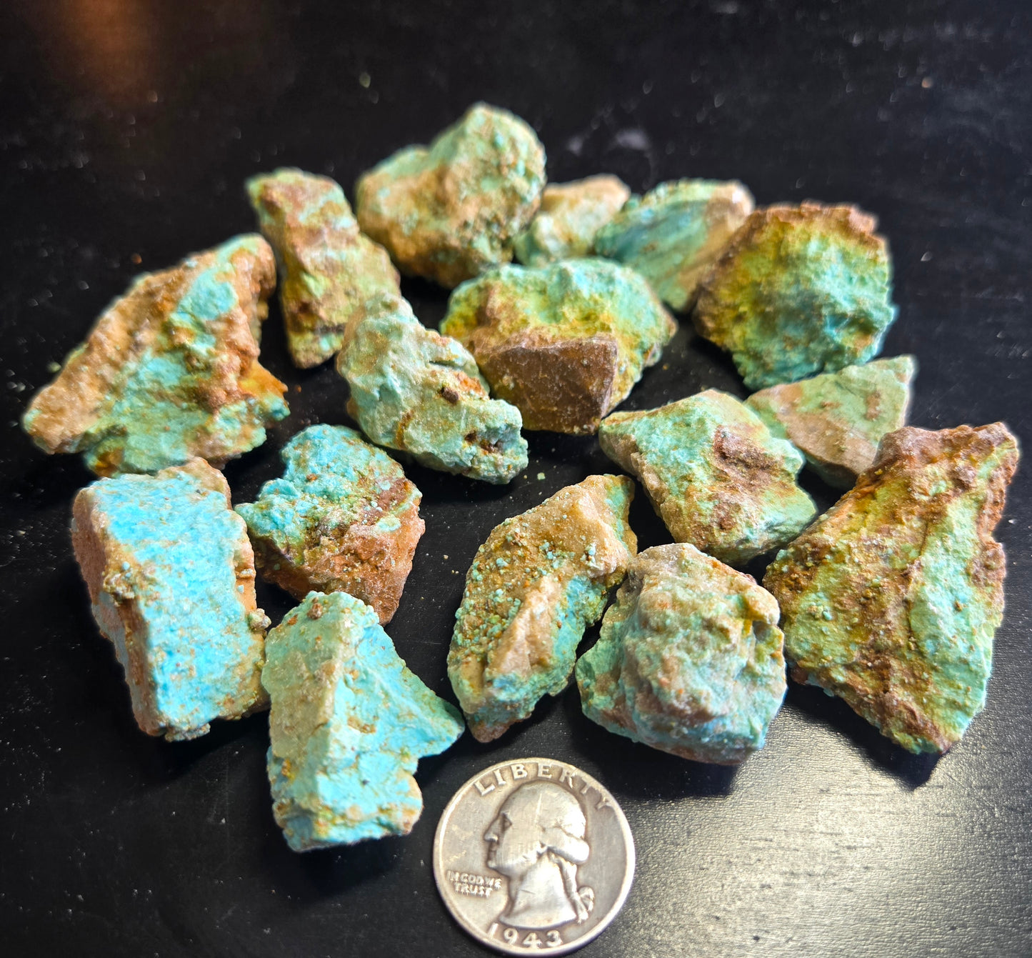 Patagonia Turquoise rough for cabbing - 224 grams lot 4