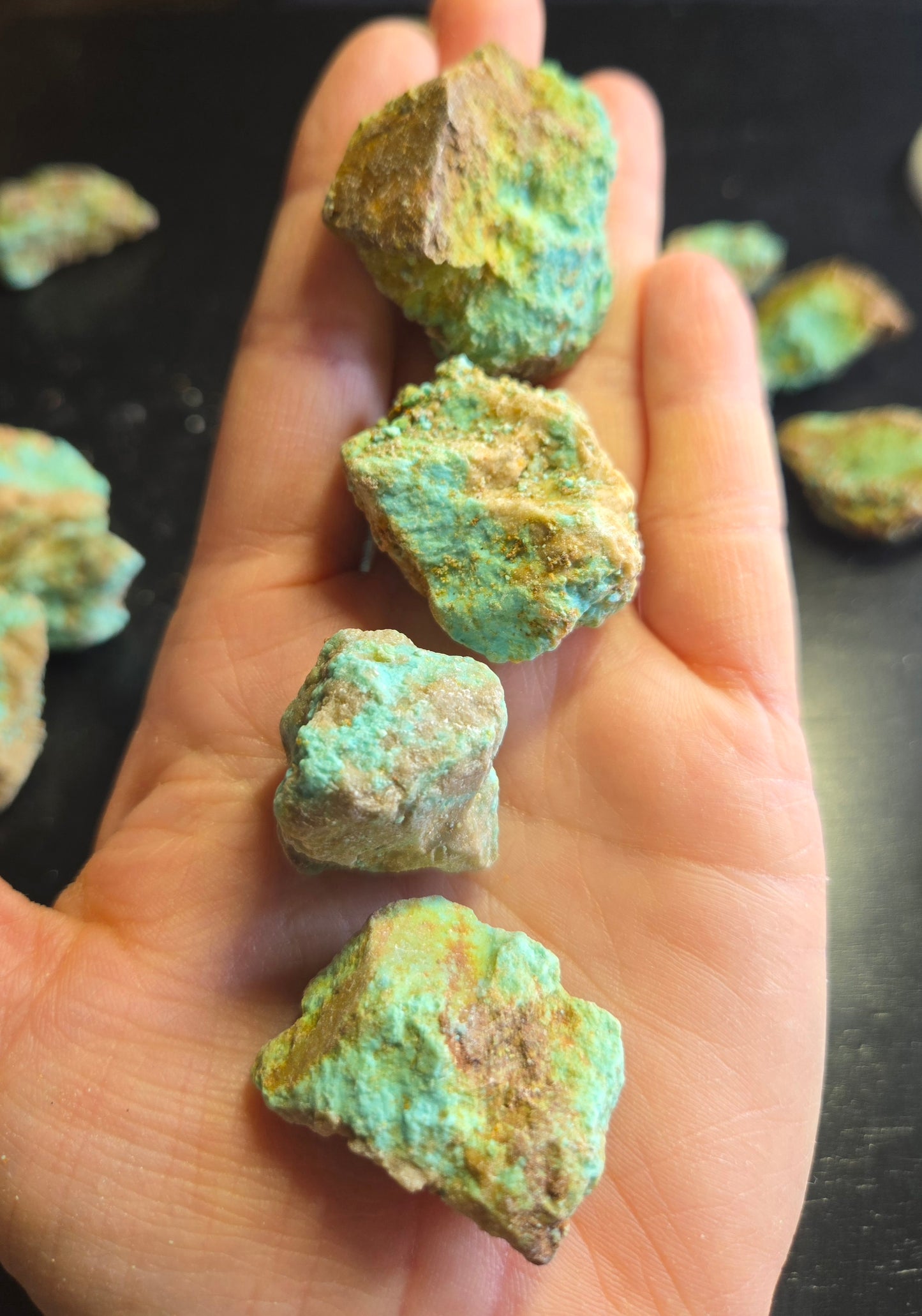 Patagonia Turquoise rough for cabbing - 224 grams lot 4