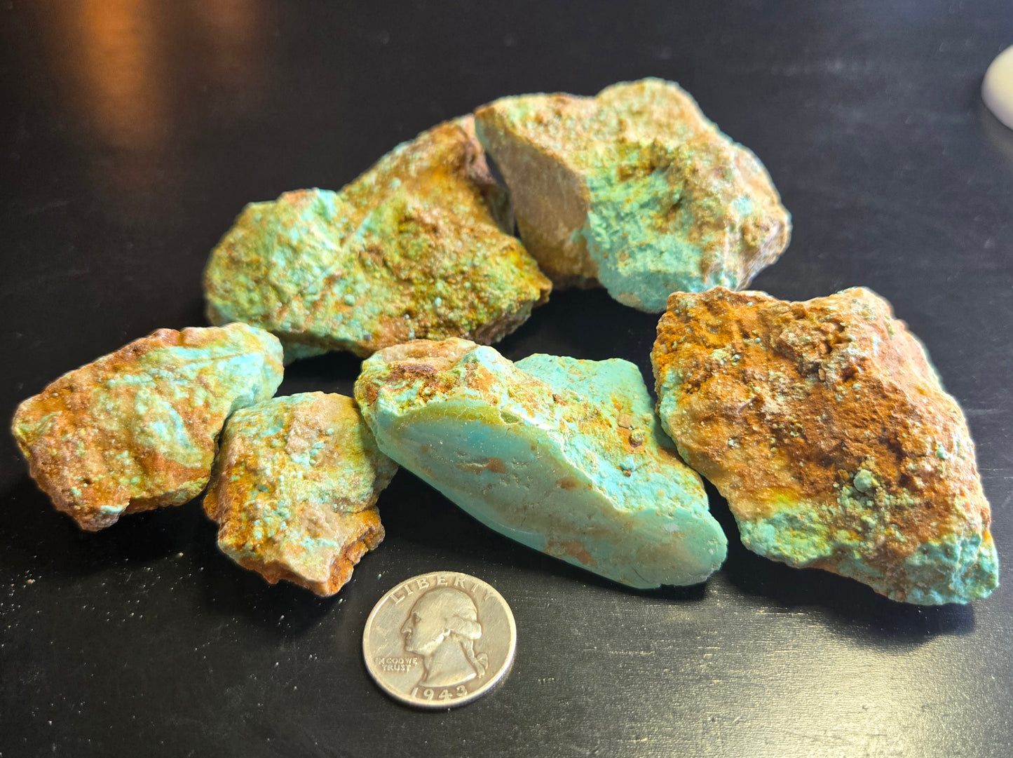 Patagonia Turquoise rough for cabbing - 448 grams lot 3