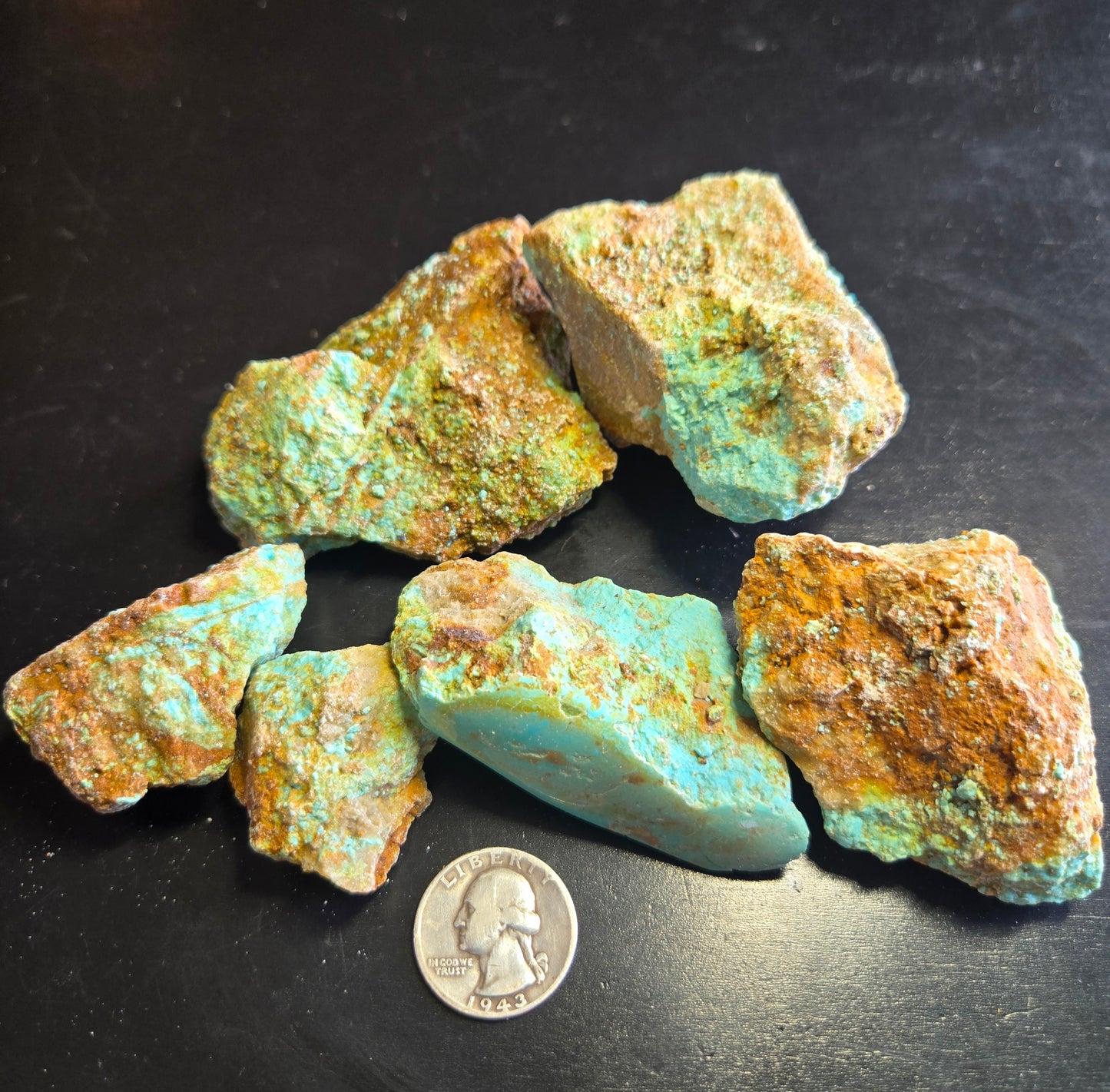 Patagonia Turquoise rough for cabbing - 448 grams lot 3