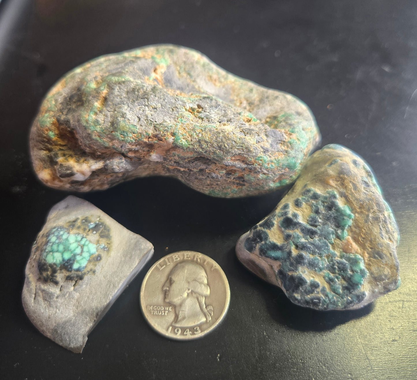 Blue Boy Variscite/Turquoise rough for cabbing - Natural Nevada Variscite - 224 gram lot 5