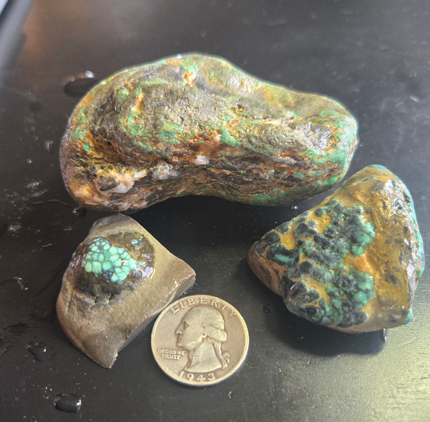 Blue Boy Variscite/Turquoise rough for cabbing - Natural Nevada Variscite - 224 gram lot 5