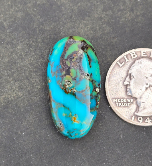 AAA Polychrome Kingman Ceremonial Turquoise Cabochon