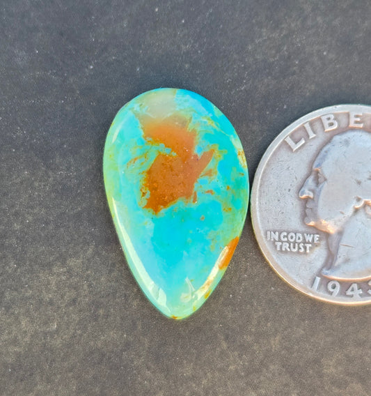 AAA Kingman Hardy Pit Turquoise Cabochon