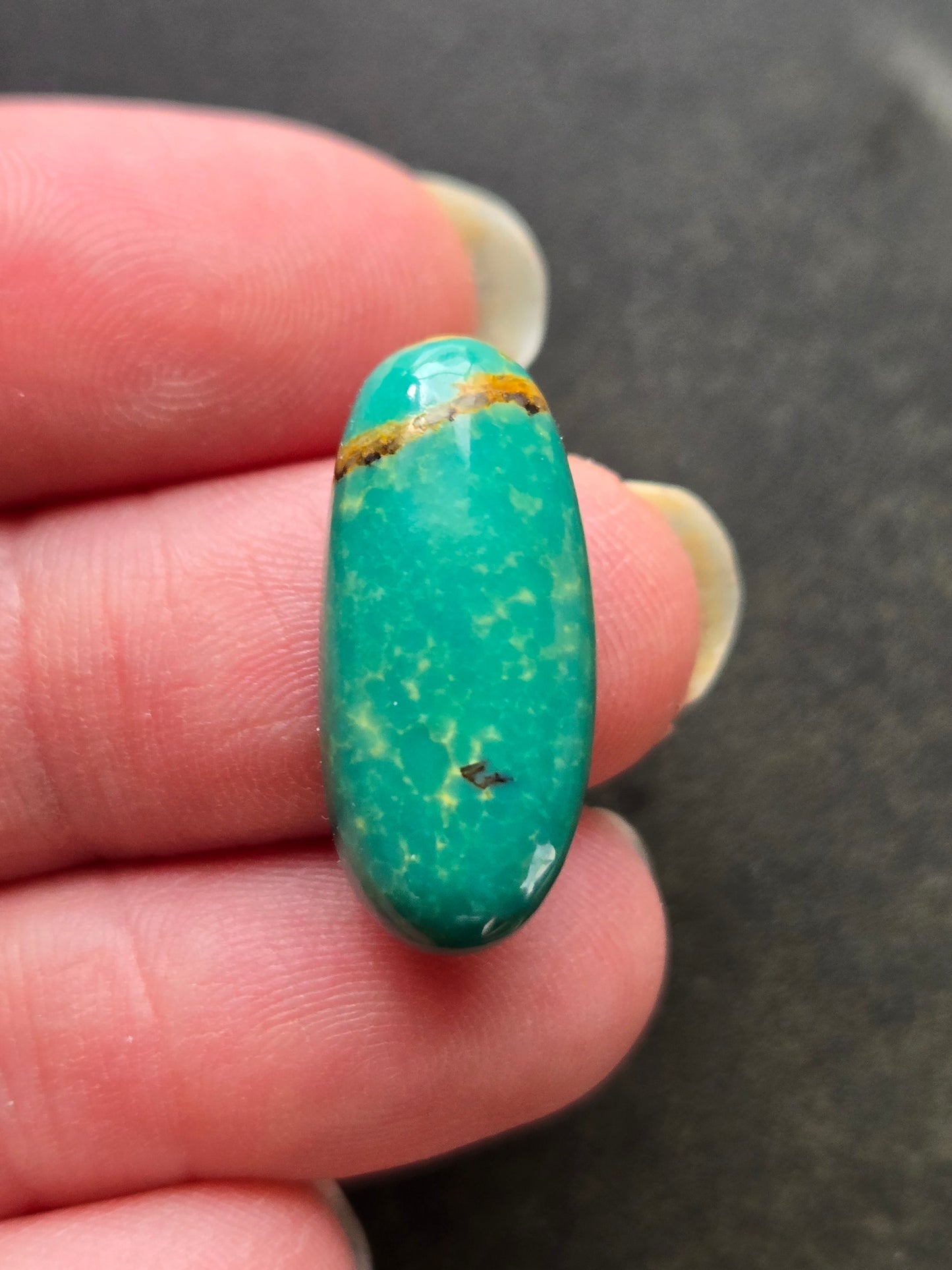 Kingman Green Hardy Pit Turquoise Cabochon